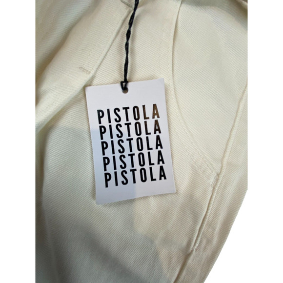 Pistola Womens Pants White 27 Belted Distressed Waist And Hem Wide Leg Trousers - Picture 9 of 12